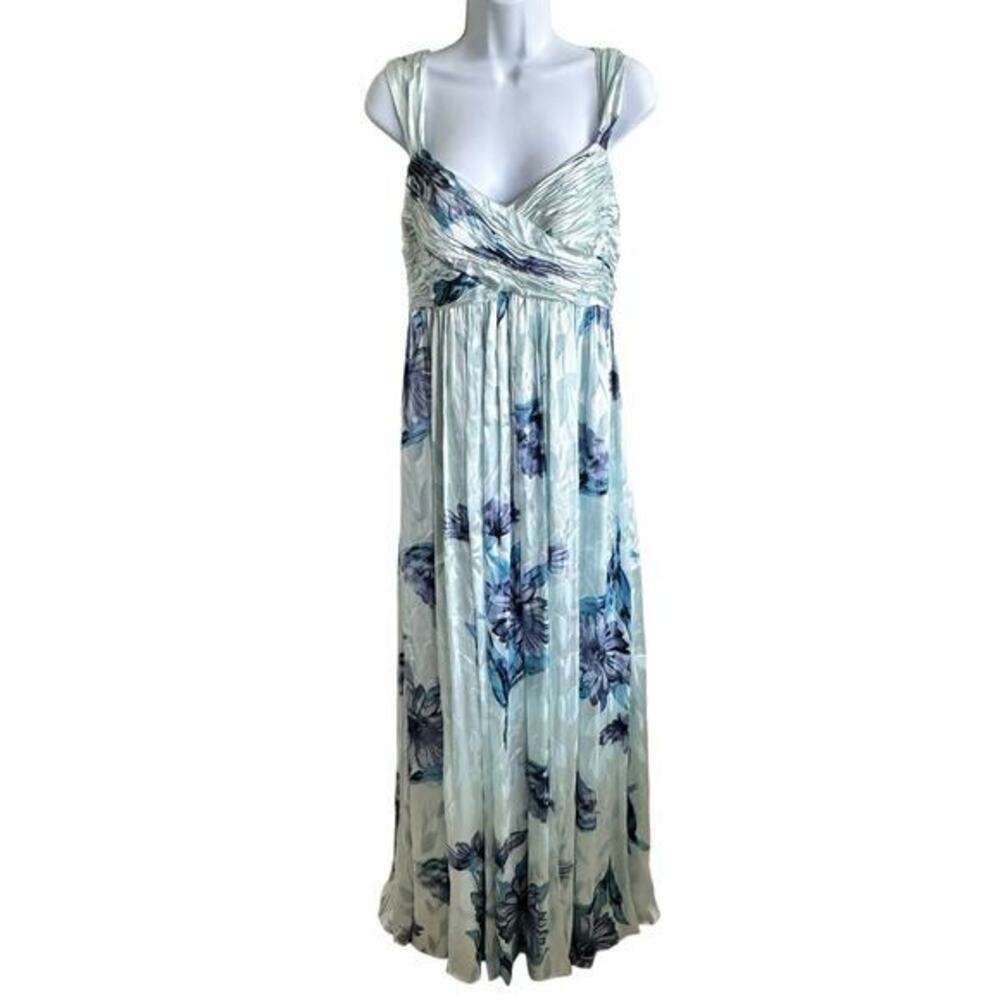 NWT JS Collection‎ blue floral cocktail evening dress size 6